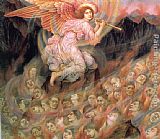 Evelyn De Morgan Wall Art - Angel Piping to the Souls in Hell